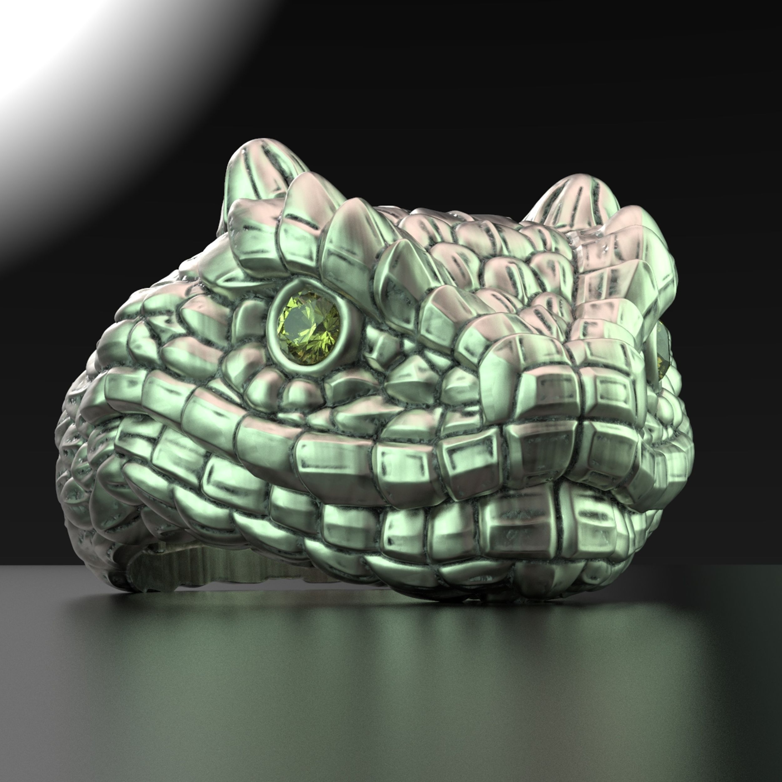 Snake ring 3D print model_1