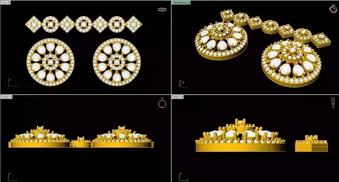 tanmoniya gold crown with diamonds