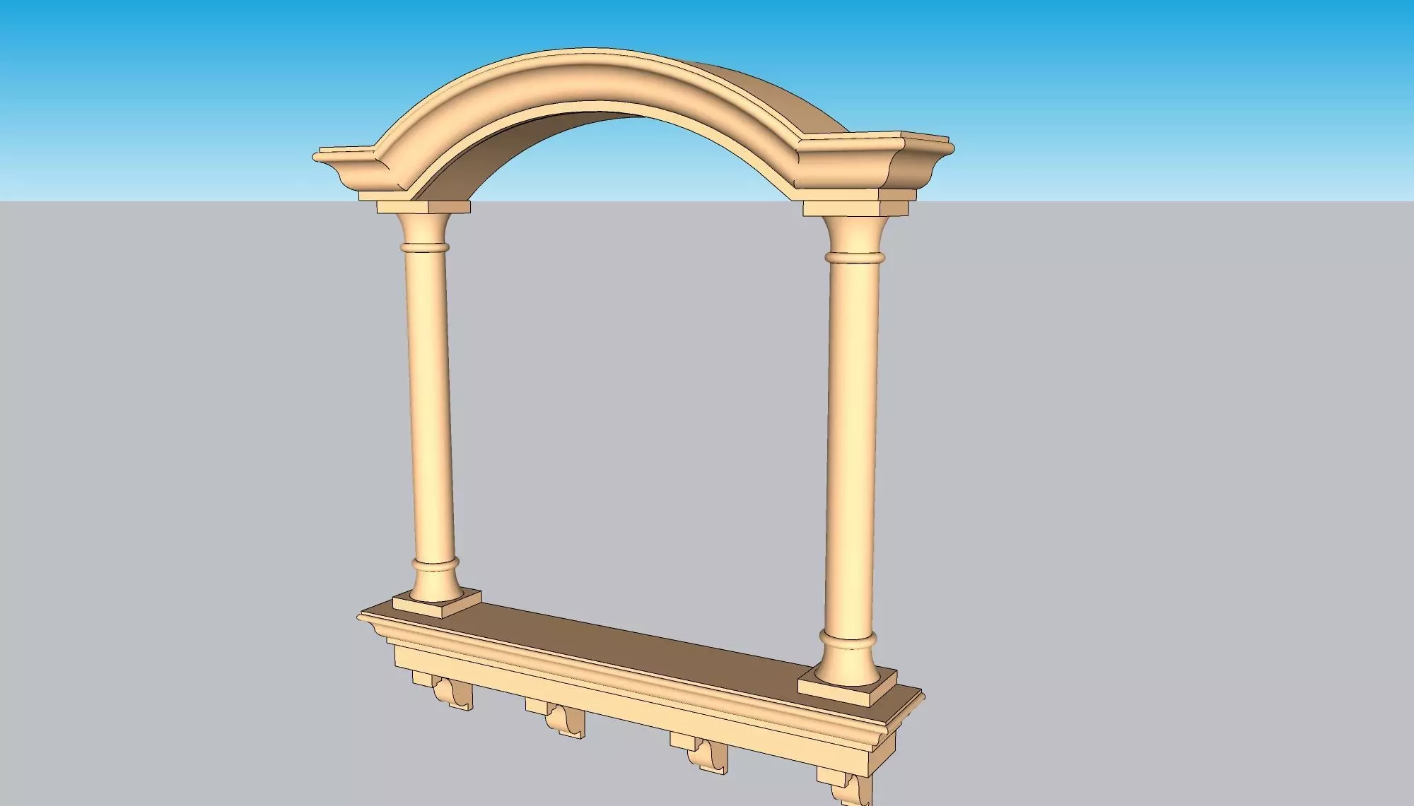 indian jodhpuri stone jharokha window 3d modal 3D model_0