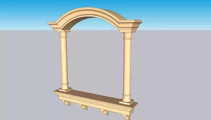 indian jodhpuri stone jharokha window 3d modal 