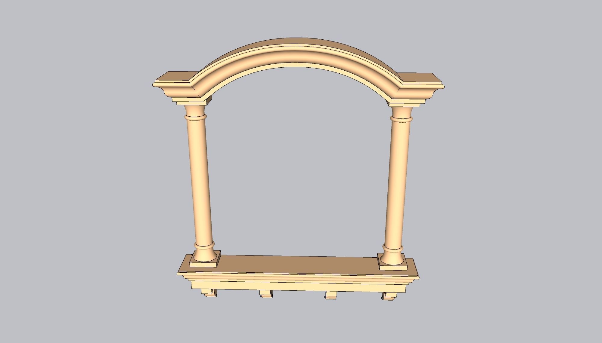 indian jodhpuri stone jharokha window 3d modal 3D model_3
