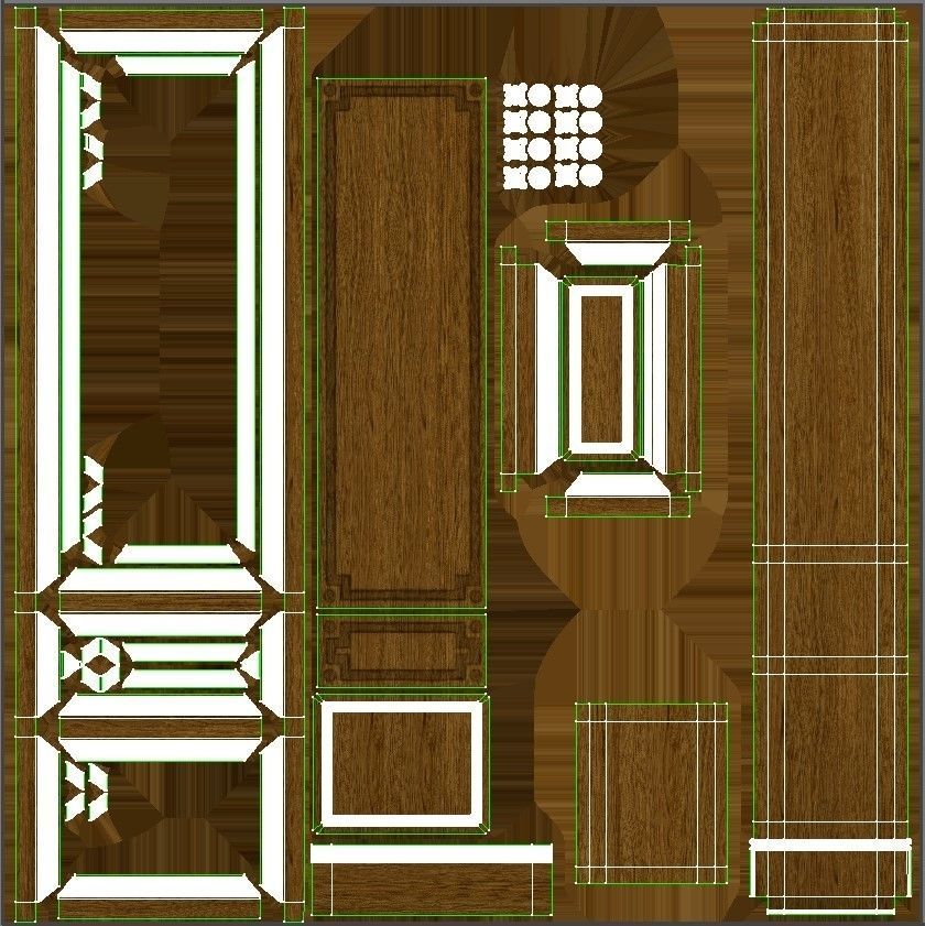 Wooden panel 03 05 3D model_50