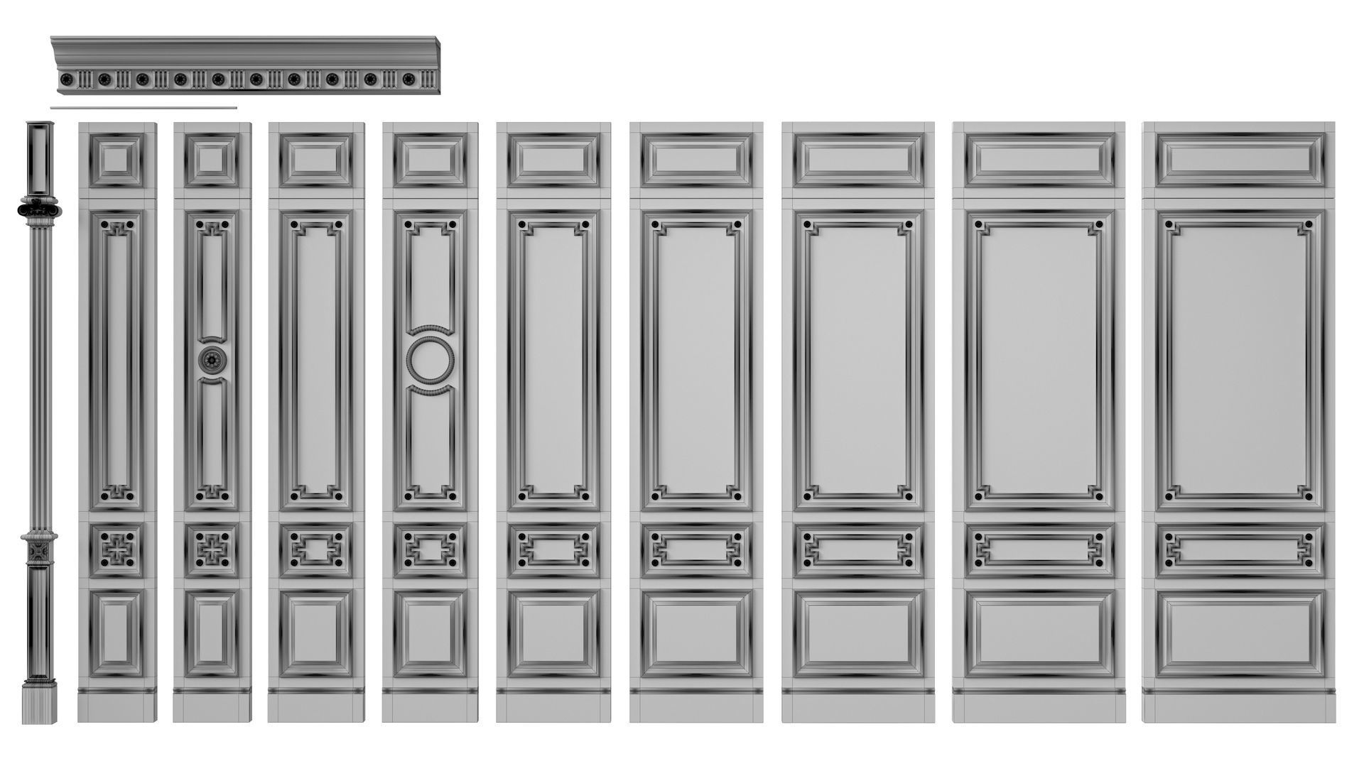 Wooden panel 03 05 3D model_38