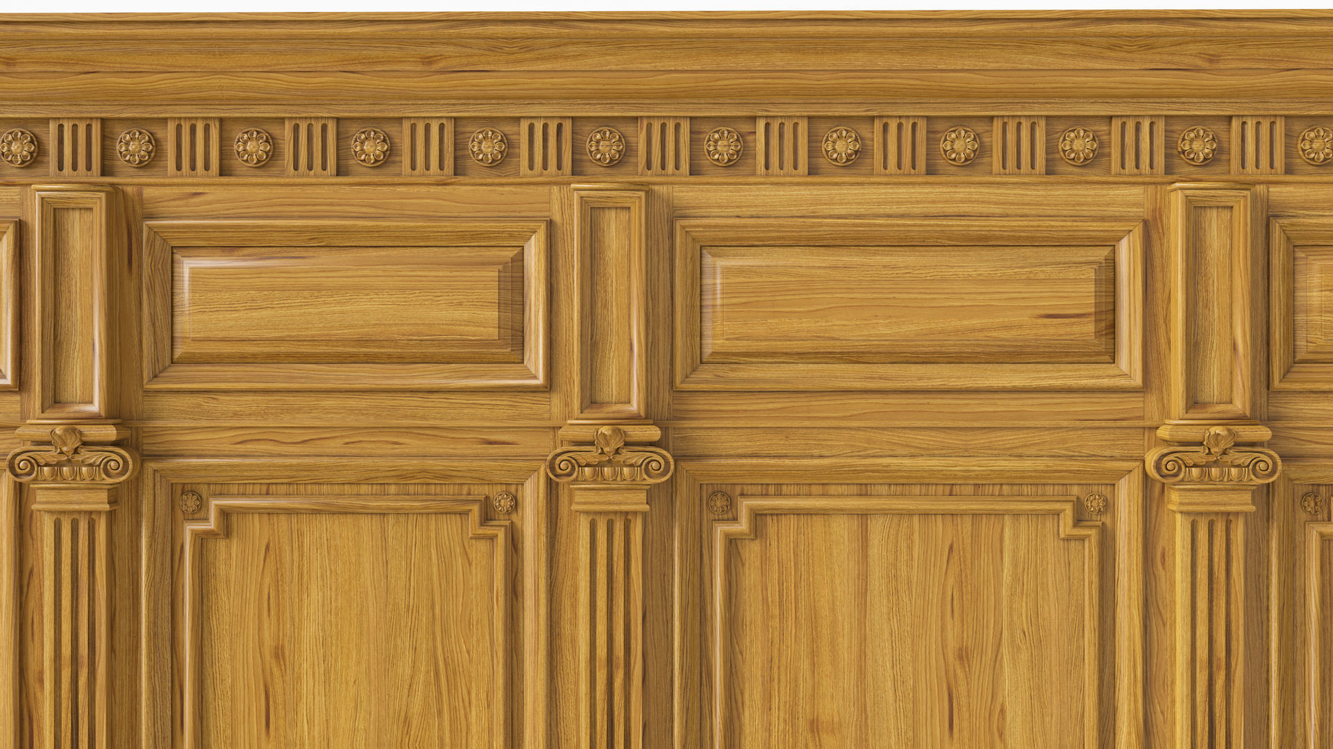 Wooden panel 03 05 3D model_3