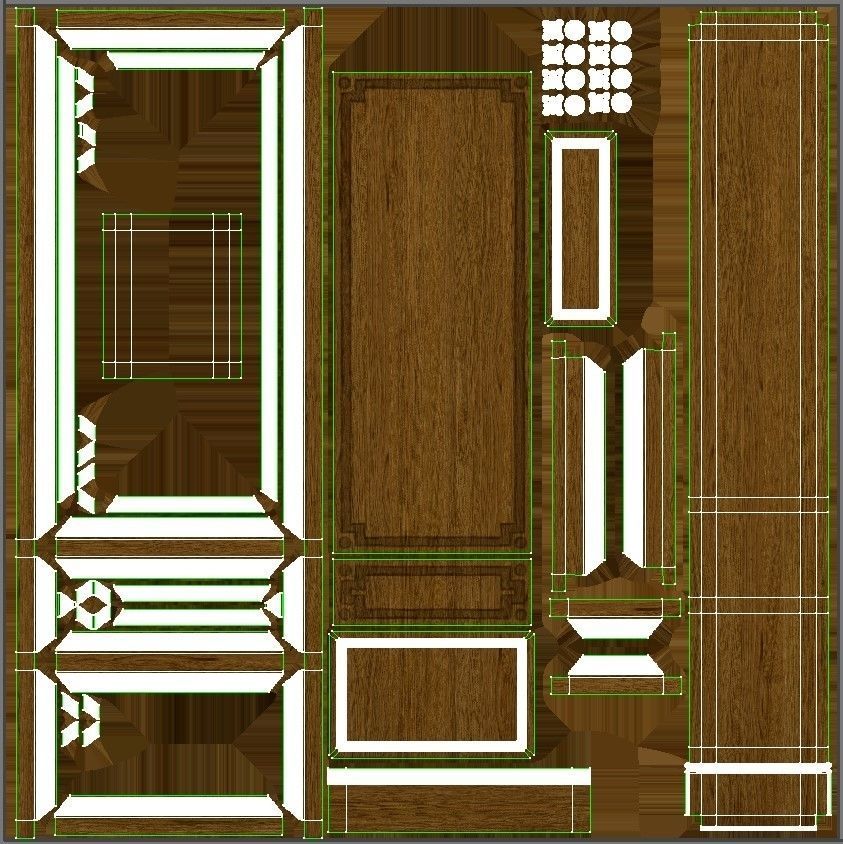 Wooden panel 03 05 3D model_40