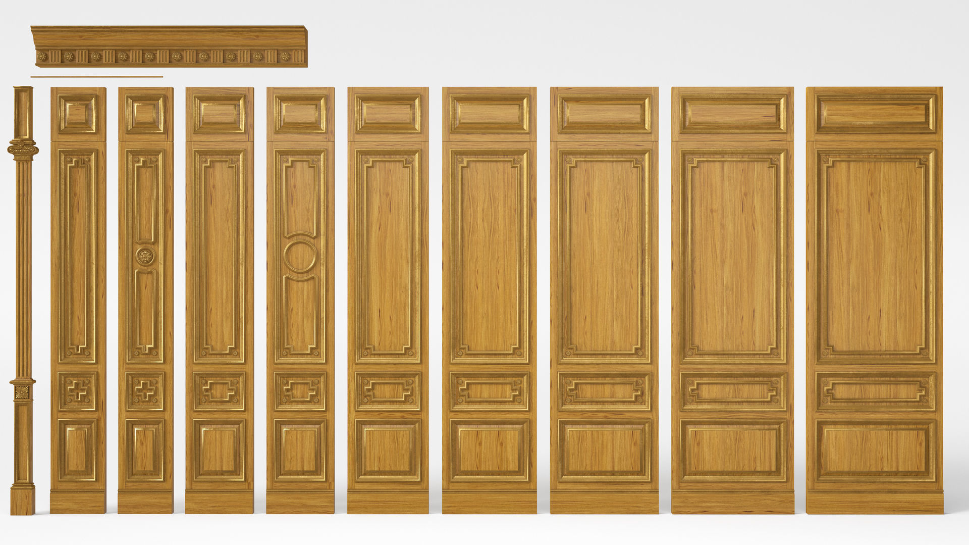 Wooden panel 03 05 3D model_25