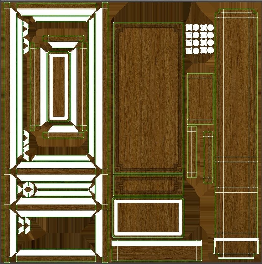 Wooden panel 03 05 3D model_45