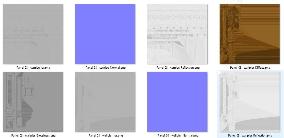 Wooden panel 03 05 3D model_70