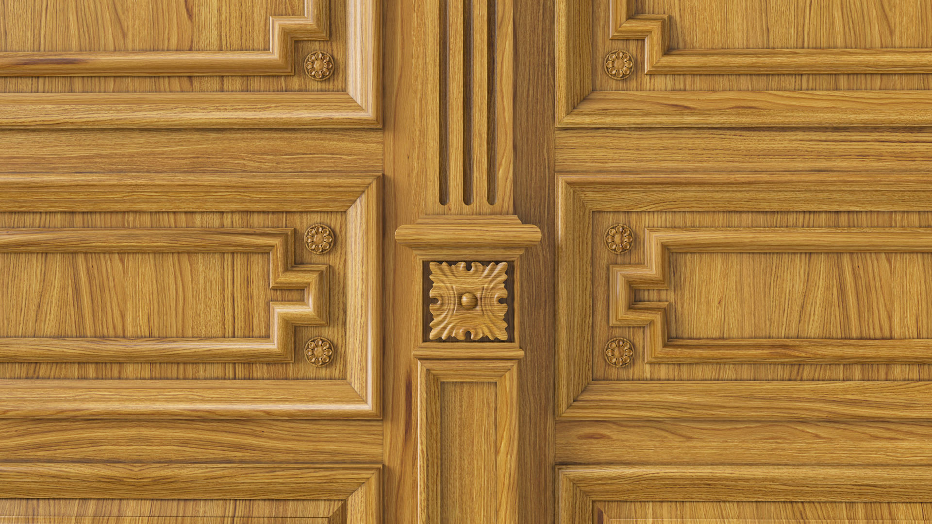 Wooden panel 03 05 3D model_1
