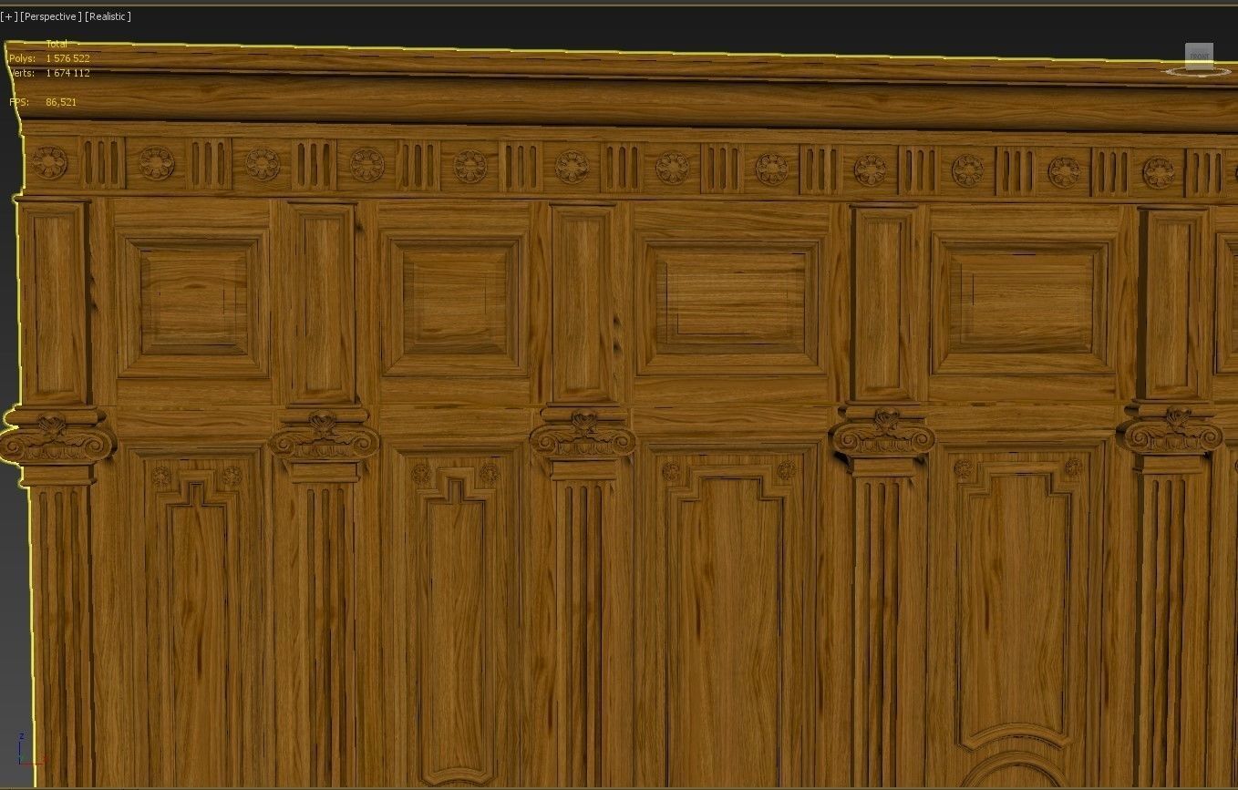 Wooden panel 03 05 3D model_60