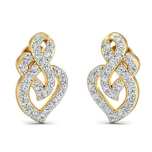 Women Solitaire Earring 3DM STL OBJ FBX Render Details 3D print model