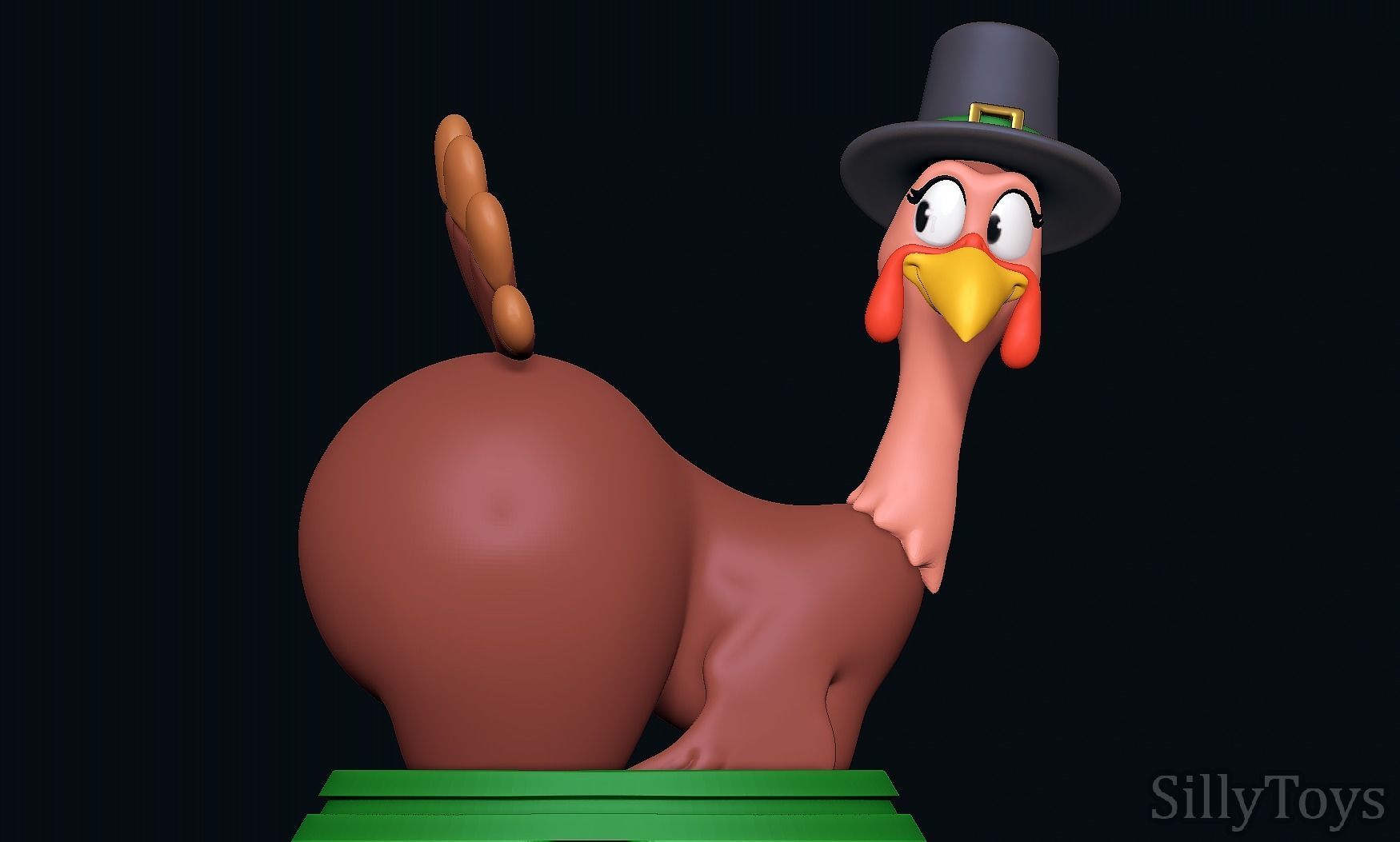 Turkey Big Booty for Thanksgiving 3D print model_2
