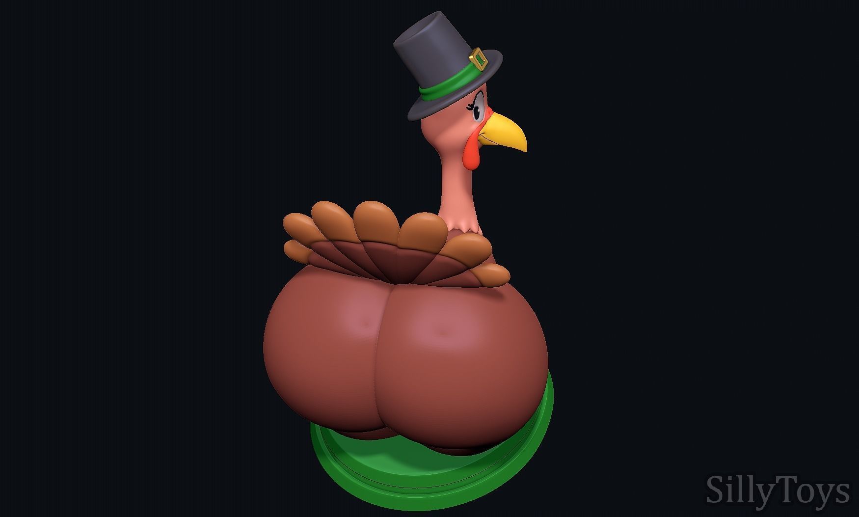 Turkey Big Booty for Thanksgiving 3D print model_6
