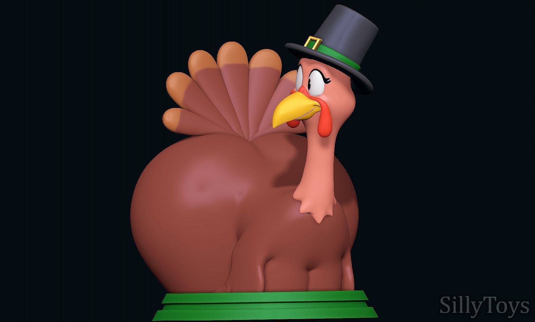 Turkey Big Booty for Thanksgiving 3D print model_3