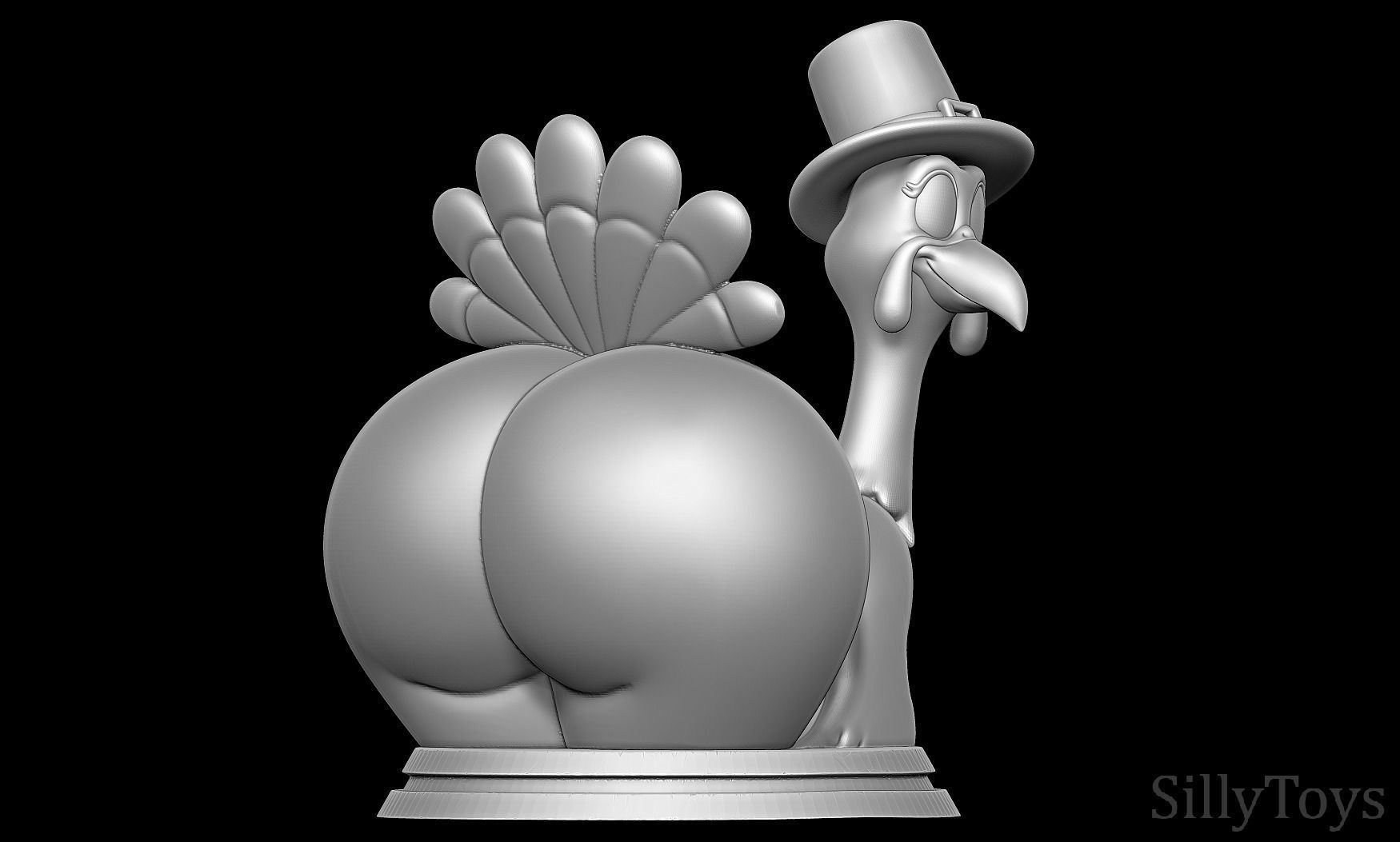 Turkey Big Booty for Thanksgiving 3D print model_7