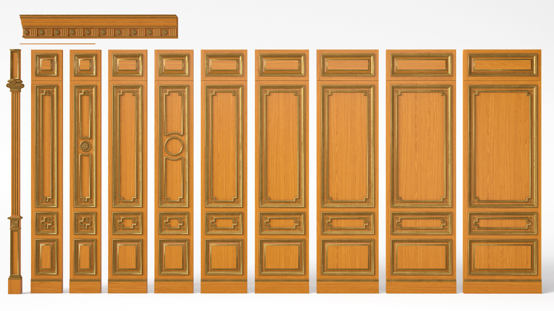 Wooden panel  03 06  3D model_23
