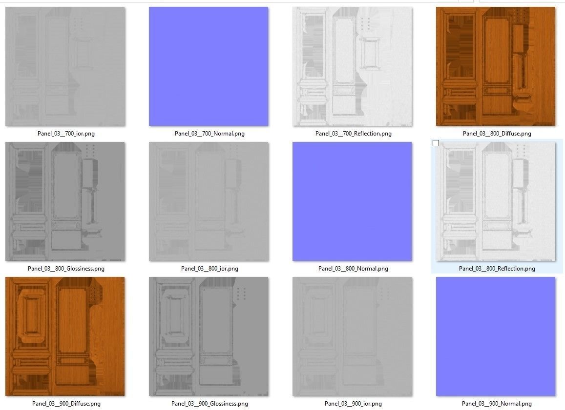 Wooden panel  03 06  3D model_65