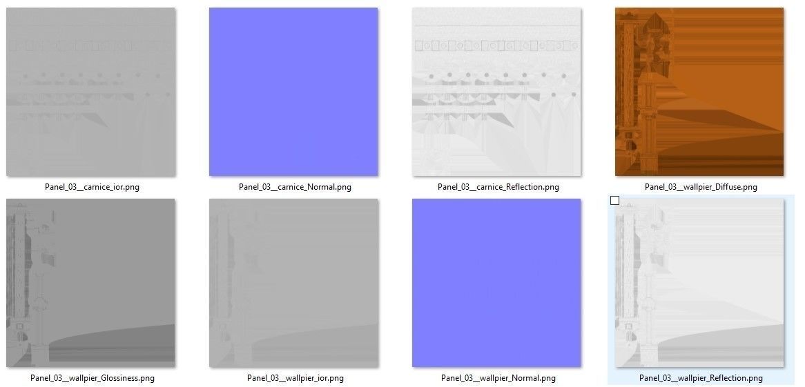 Wooden panel  03 06  3D model_64