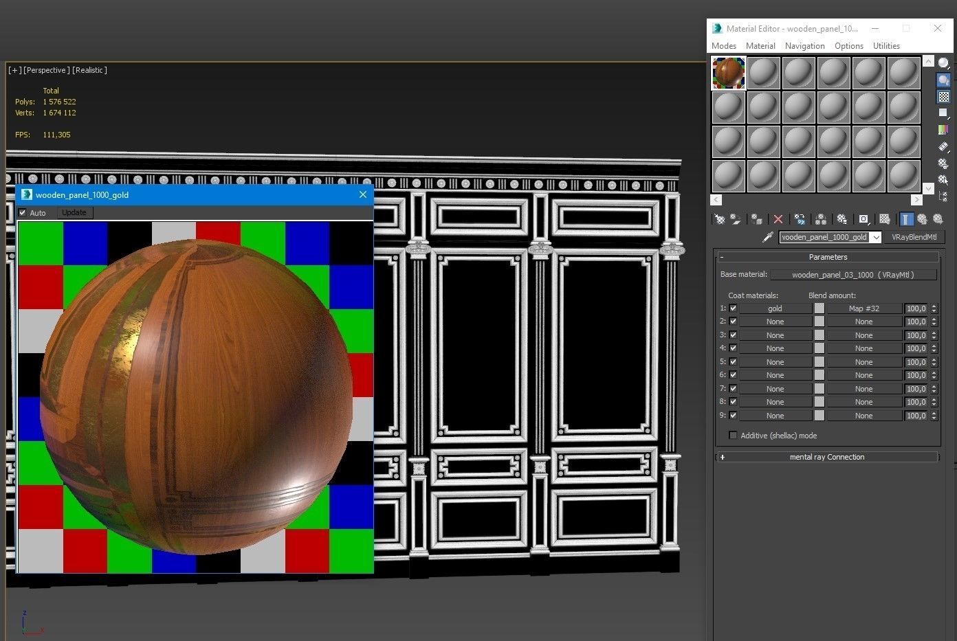 Wooden panel  03 06  3D model_52