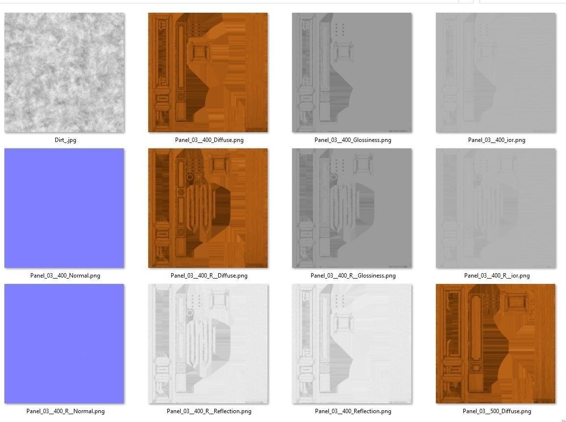 Wooden panel  03 06  3D model_67