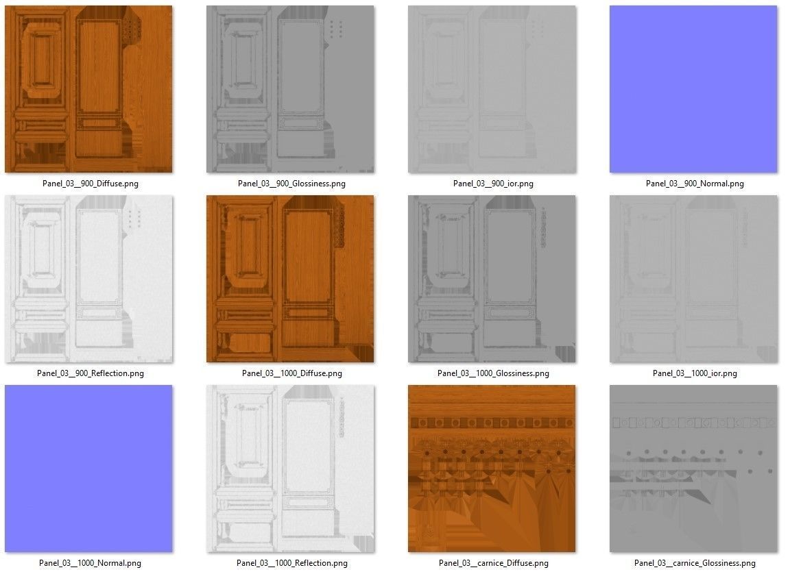 Wooden panel  03 06  3D model_68