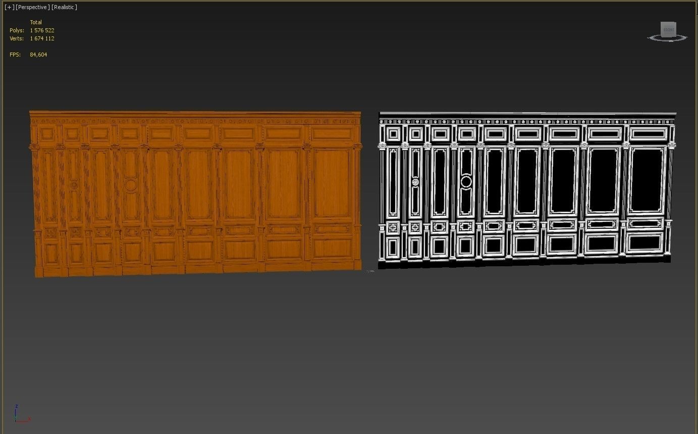 Wooden panel  03 06  3D model_39