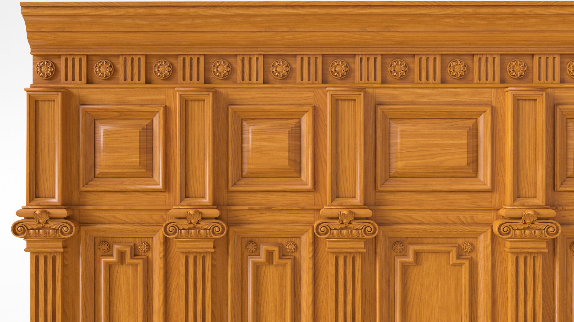 Wooden panel  03 06  3D model_4