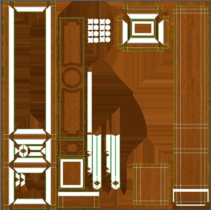 Wooden panel  03 06  3D model_53