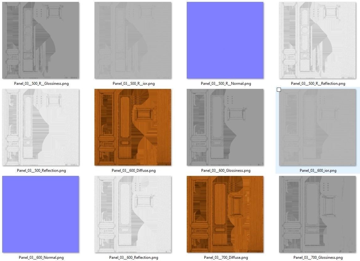 Wooden panel  03 06  3D model_66