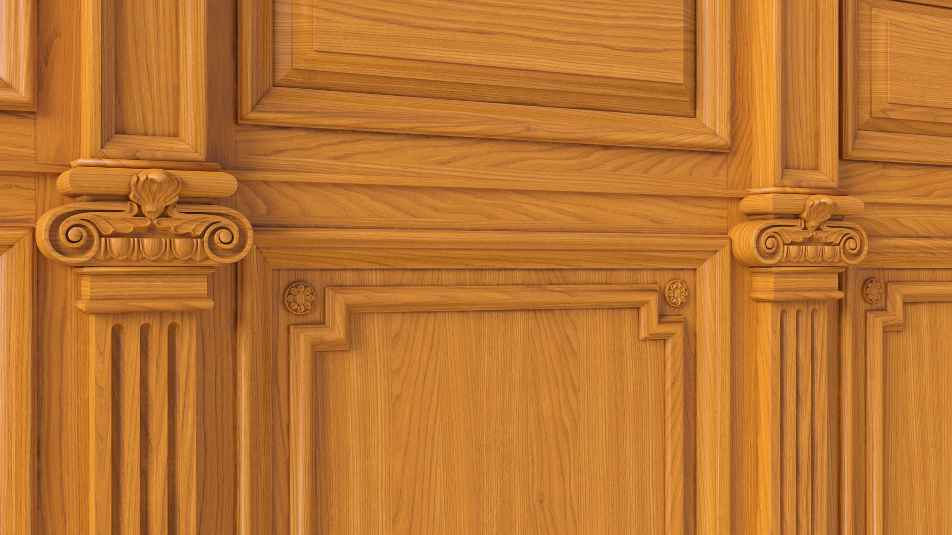 Wooden panel  03 06  3D model_7