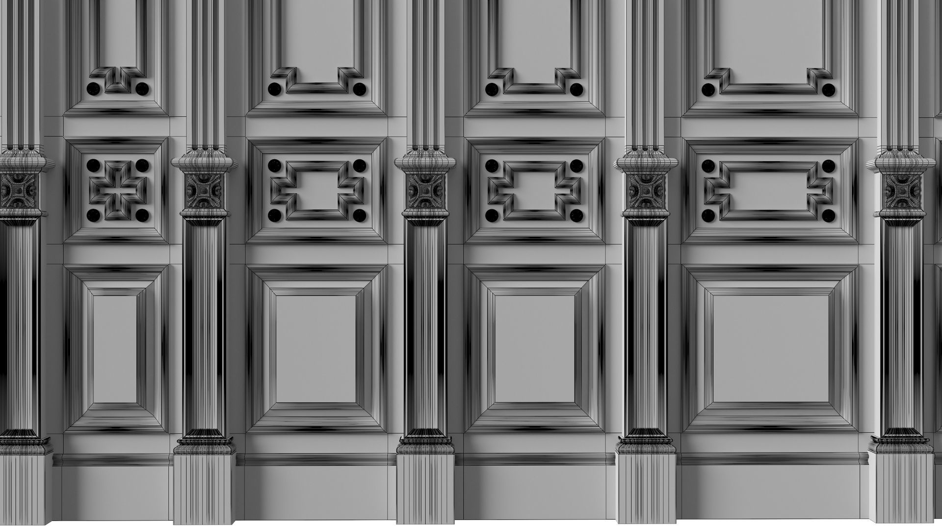 Wooden panel  03 06  3D model_35