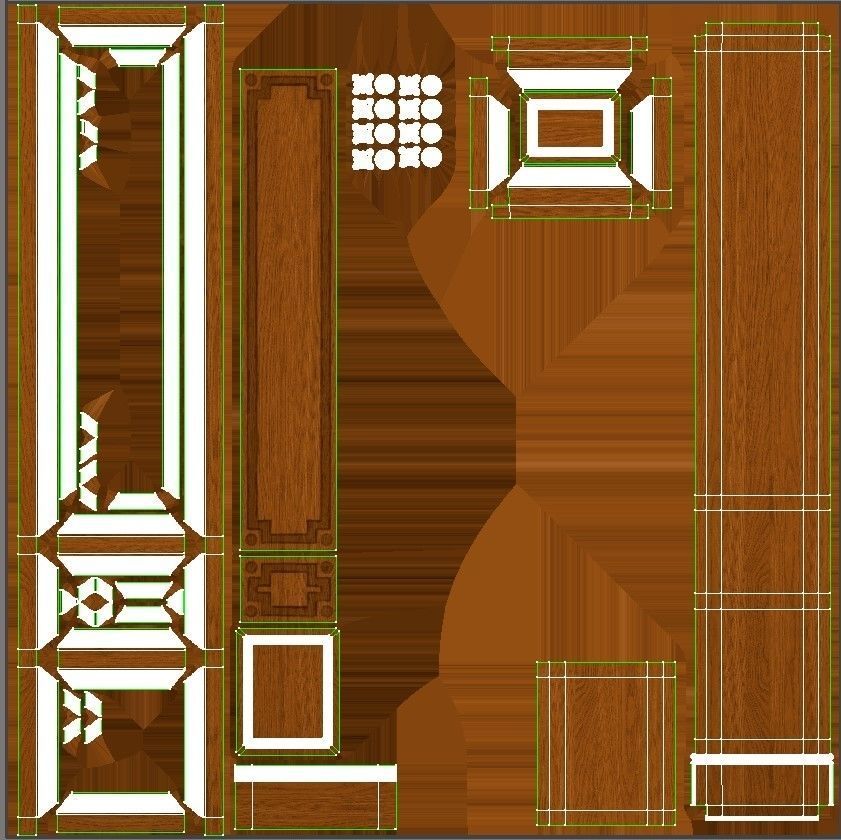 Wooden panel  03 06  3D model_56