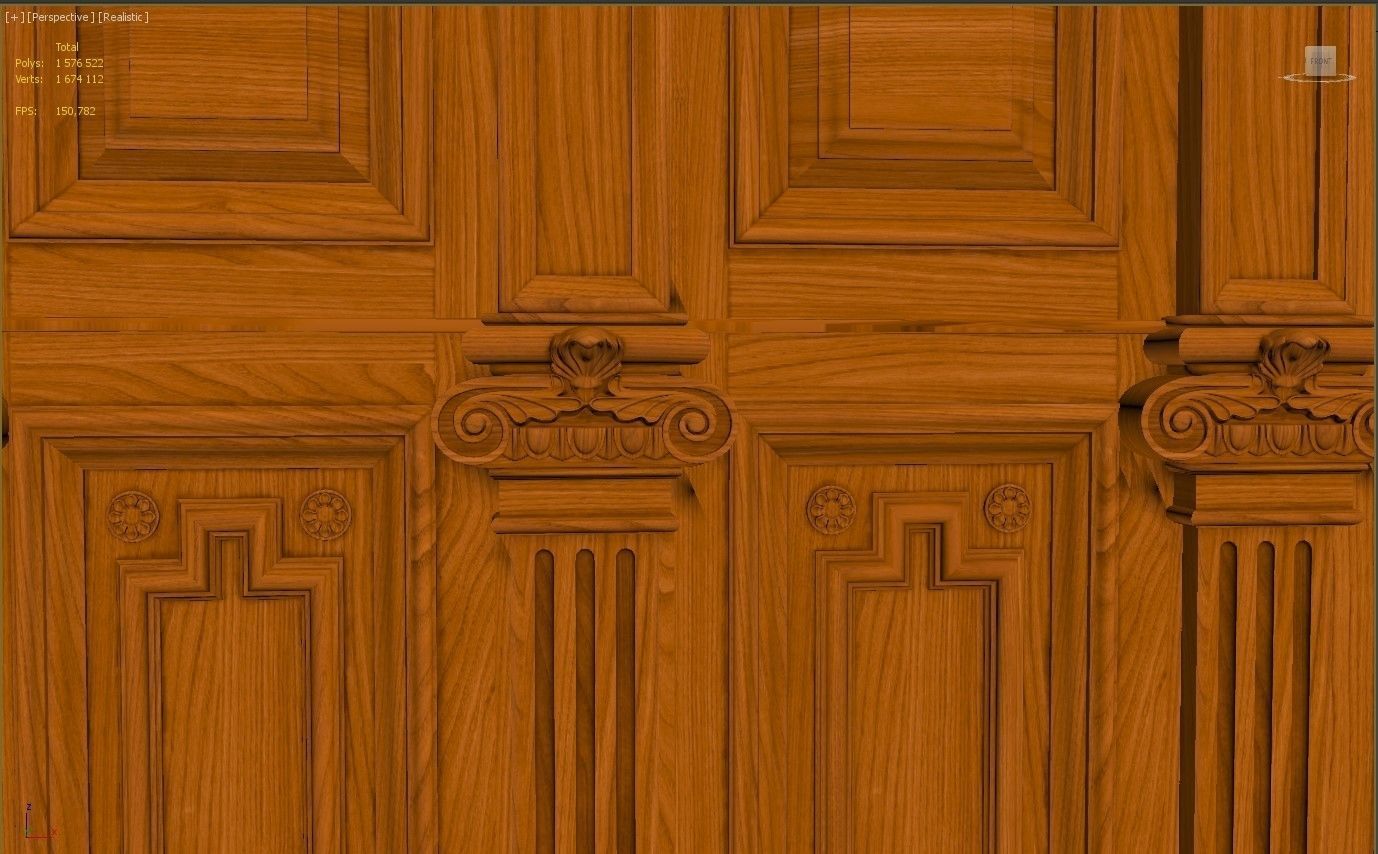 Wooden panel  03 06  3D model_40