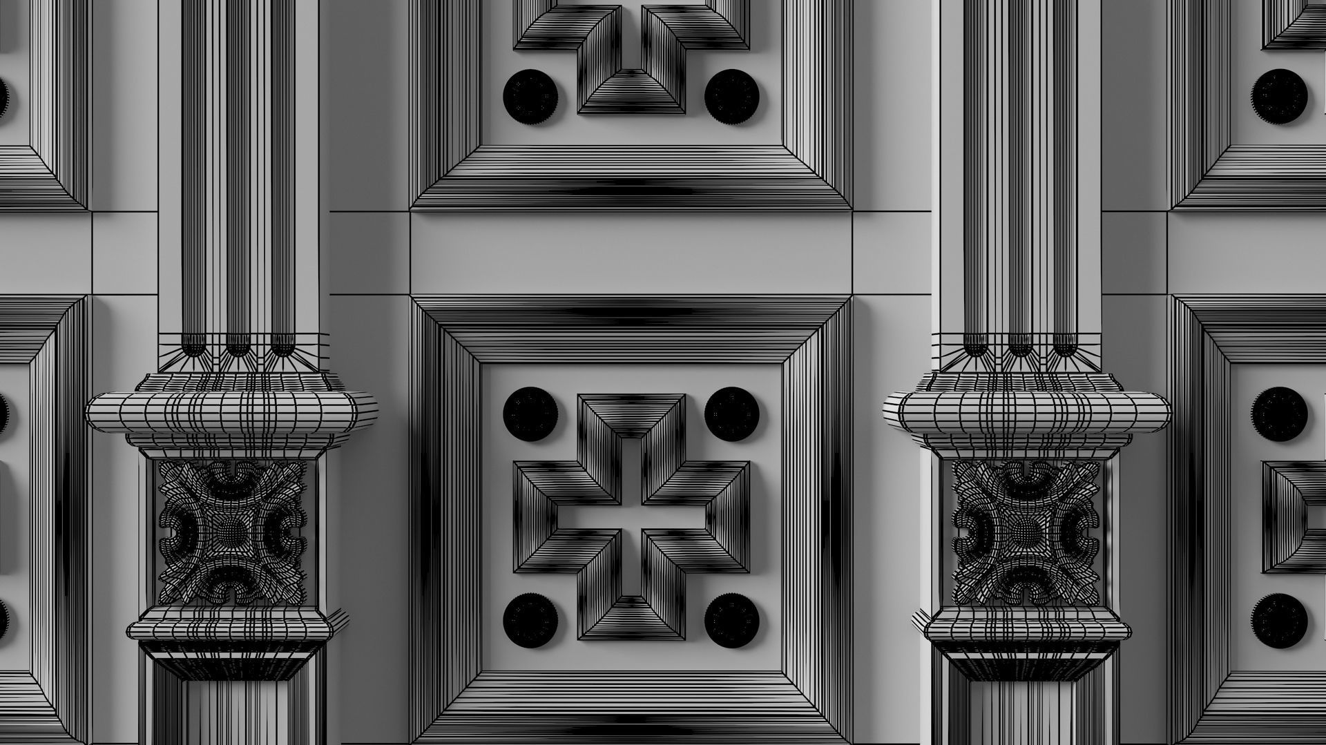 Wooden panel  03 06  3D model_38