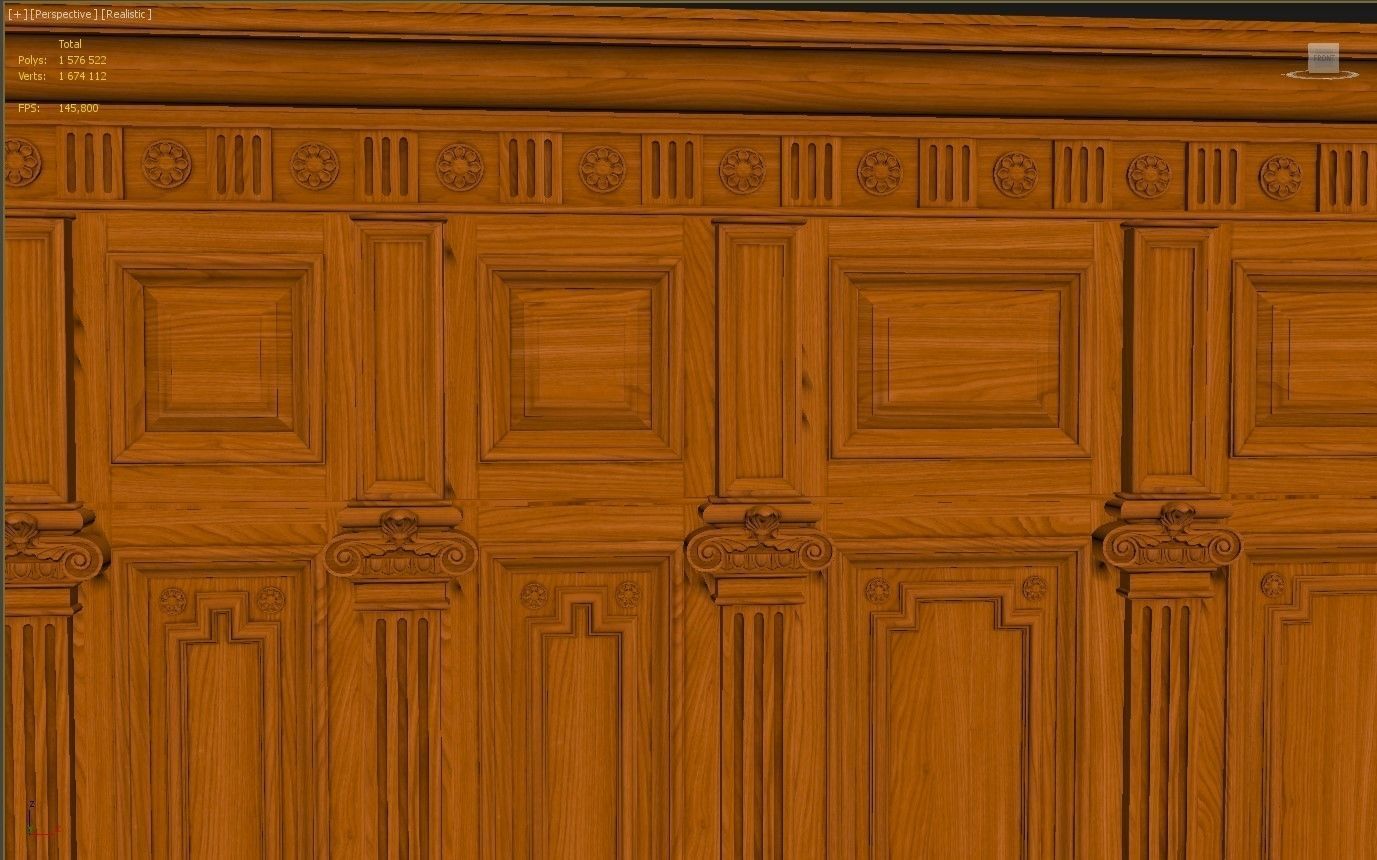 Wooden panel  03 06  3D model_47