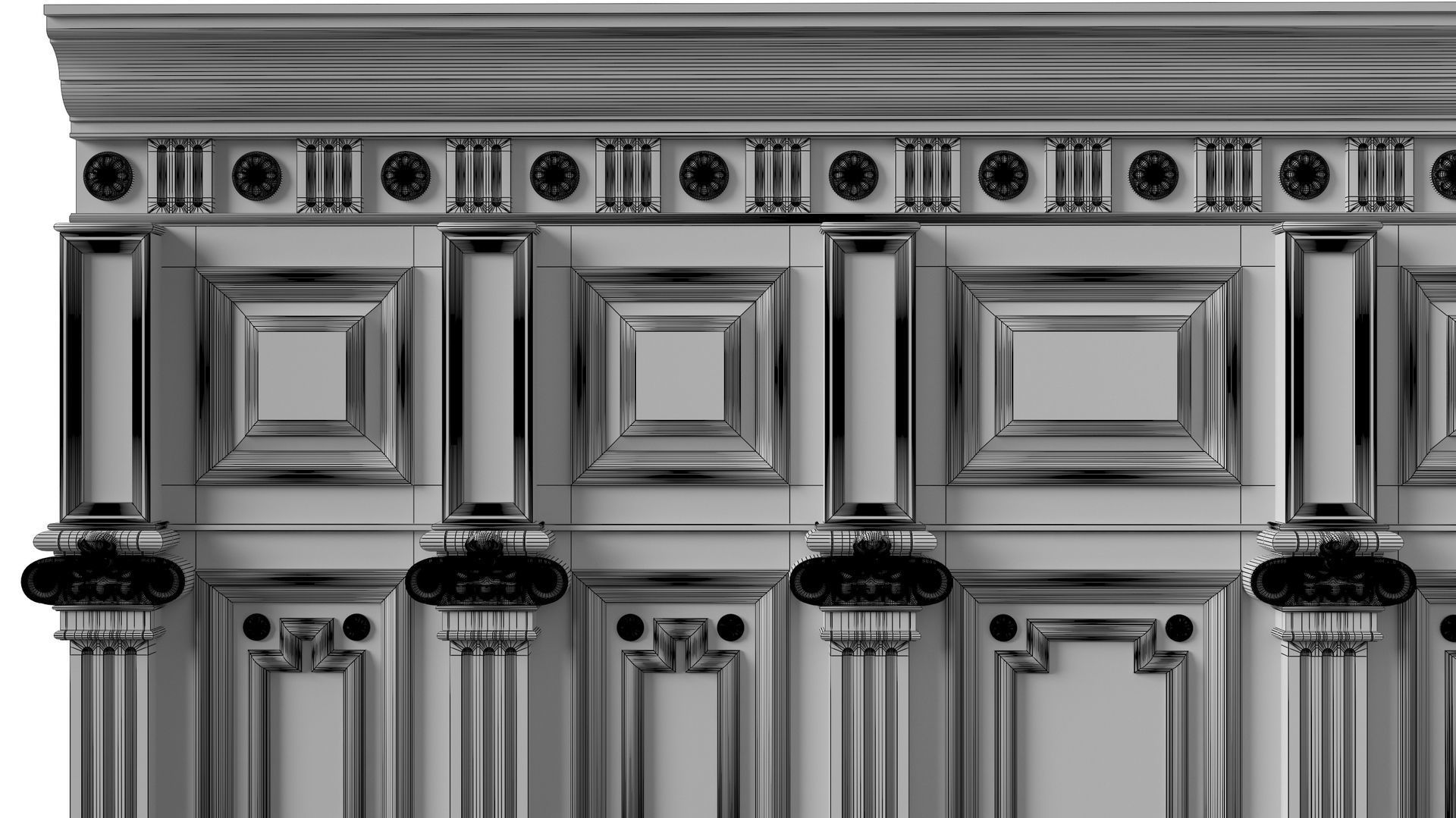 Wooden panel  03 06  3D model_30