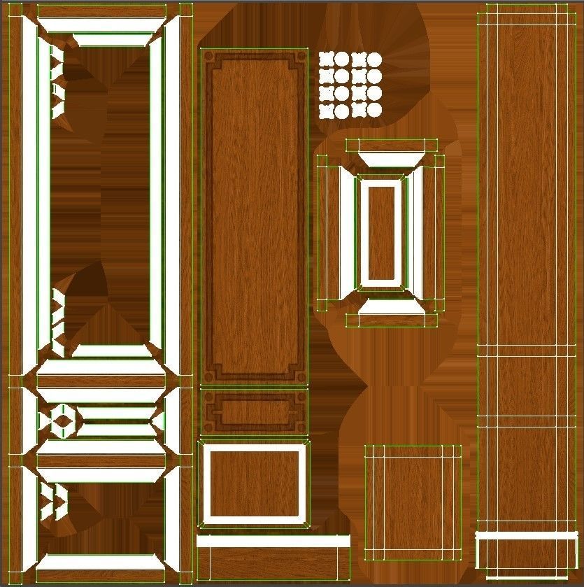 Wooden panel  03 06  3D model_58