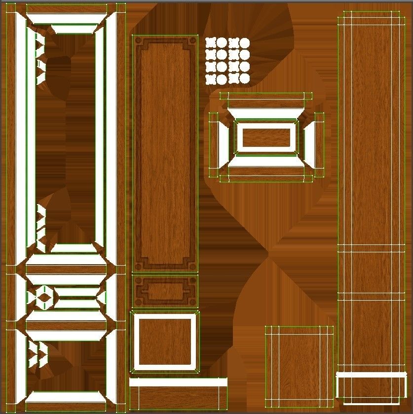 Wooden panel  03 06  3D model_57