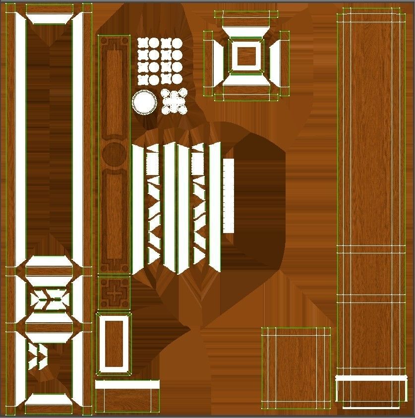 Wooden panel  03 06  3D model_60