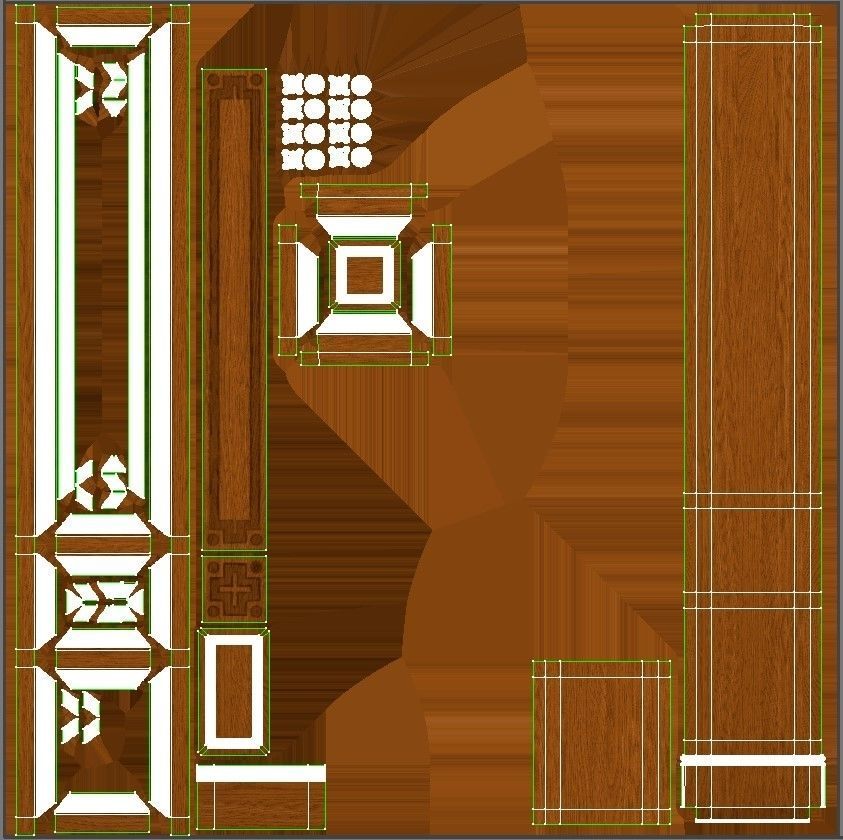 Wooden panel  03 06  3D model_62