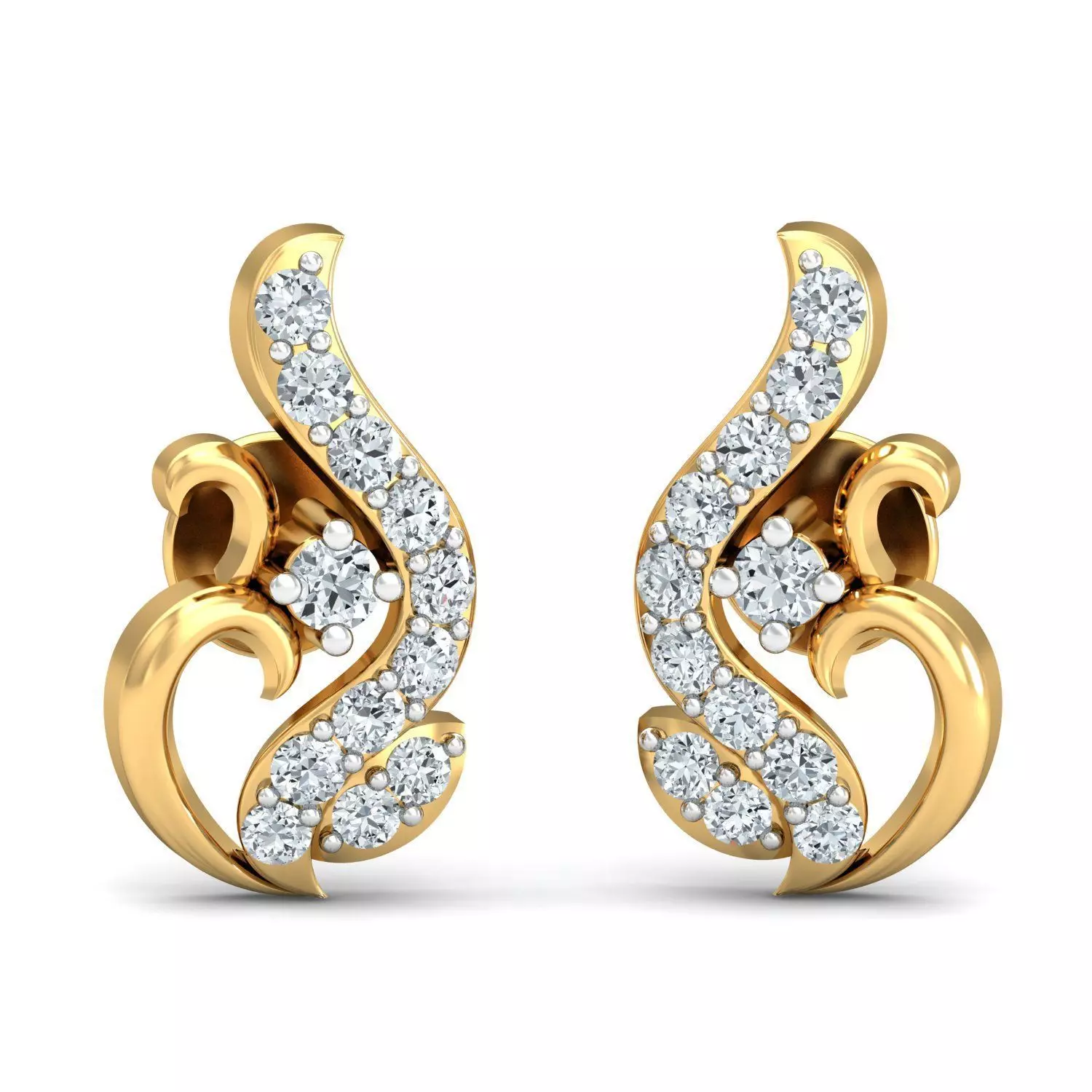 Women Solitaire Earring 3DM STL OBJ FBX Render Details 3D print model_0