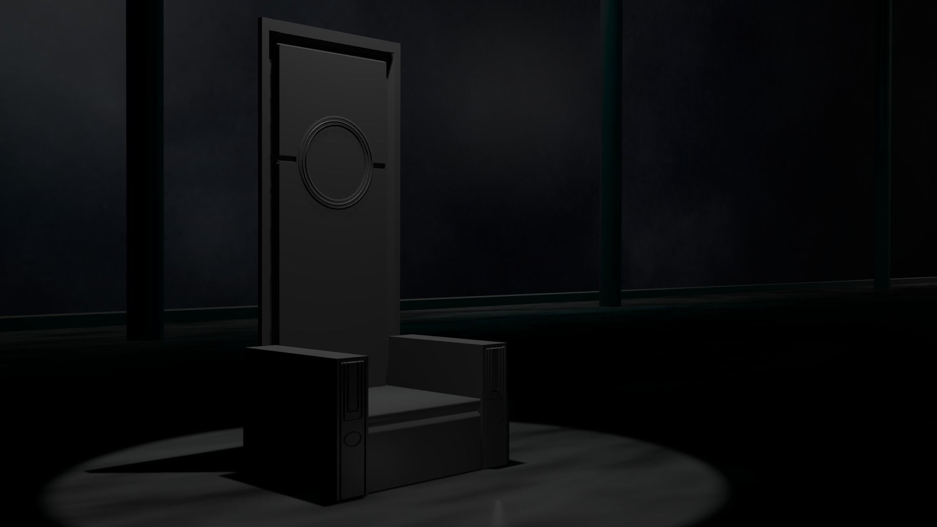 THRONE Low-poly 3D model_2