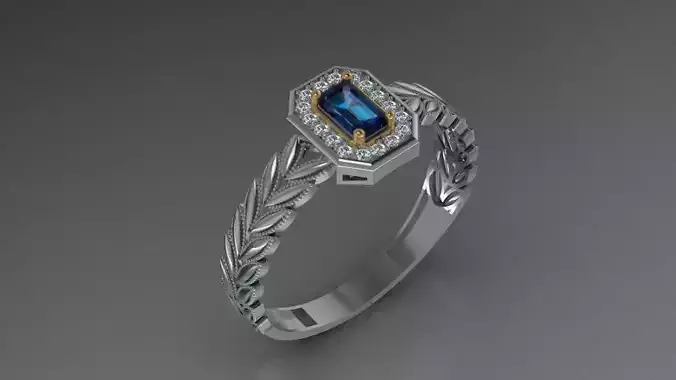 Baguette Ring - 01 - Ready to Print