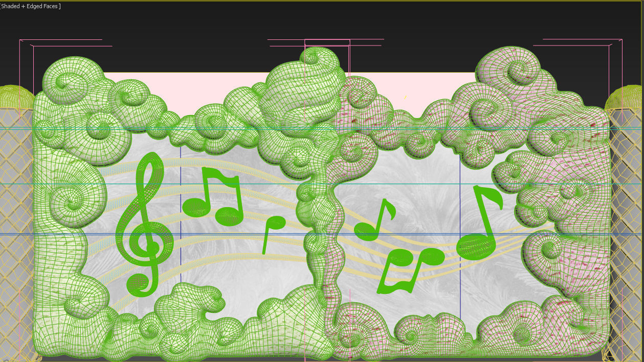 gate to heaven icecream whipped cream and clouds ice cream Low-poly 3D model_14