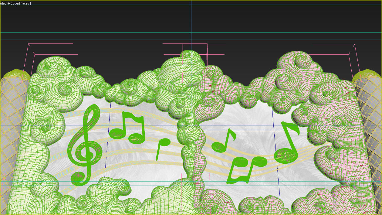 gate to heaven icecream whipped cream and clouds ice cream Low-poly 3D model_13