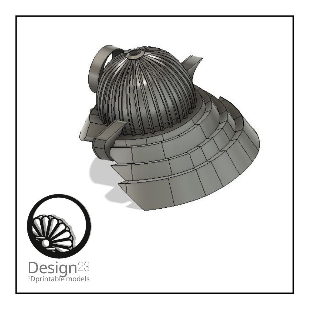 Samurai Helmet Kabuto 3D Printable Model 3D print model_2