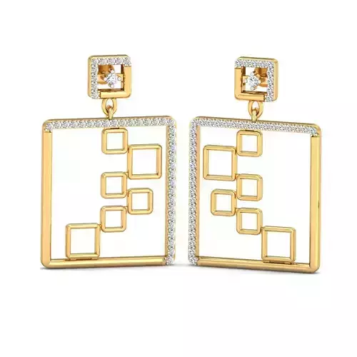Women Earring 3DM STL OBJ FBX Render Details 3D print model