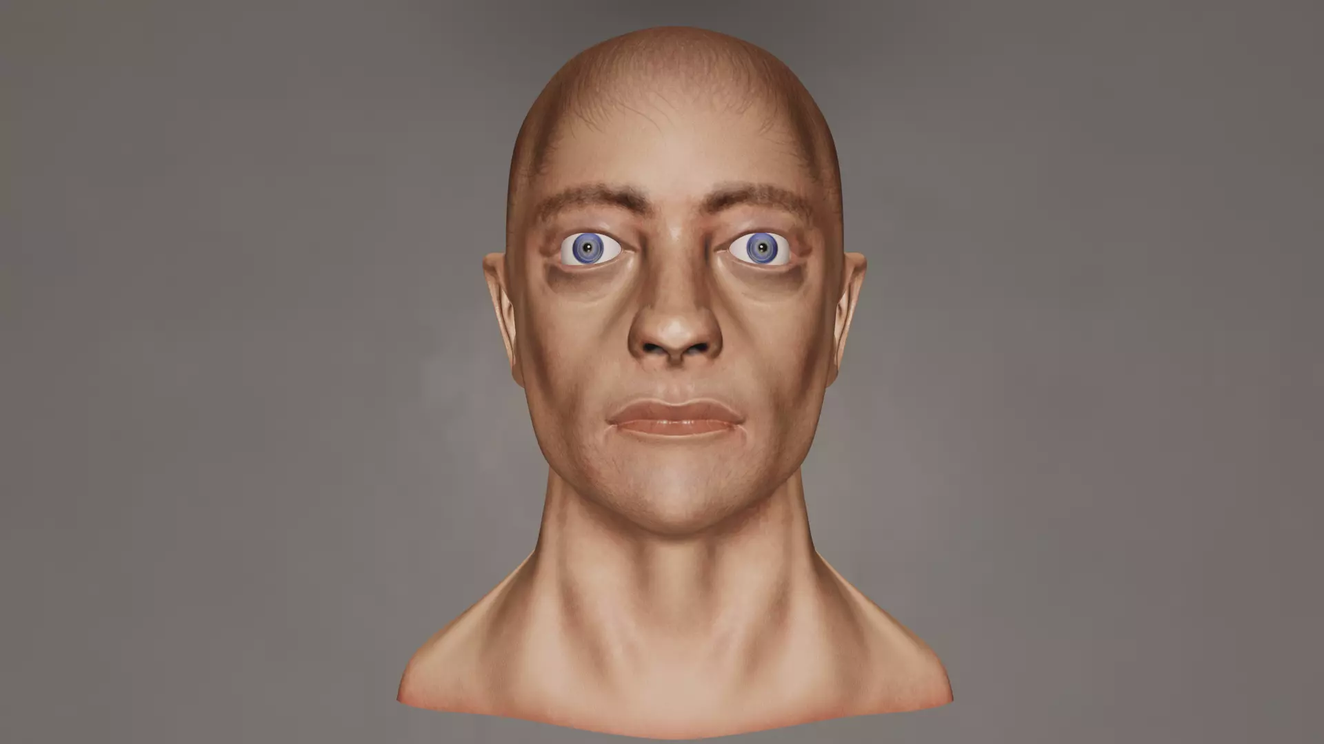 Male Head 3D model_0