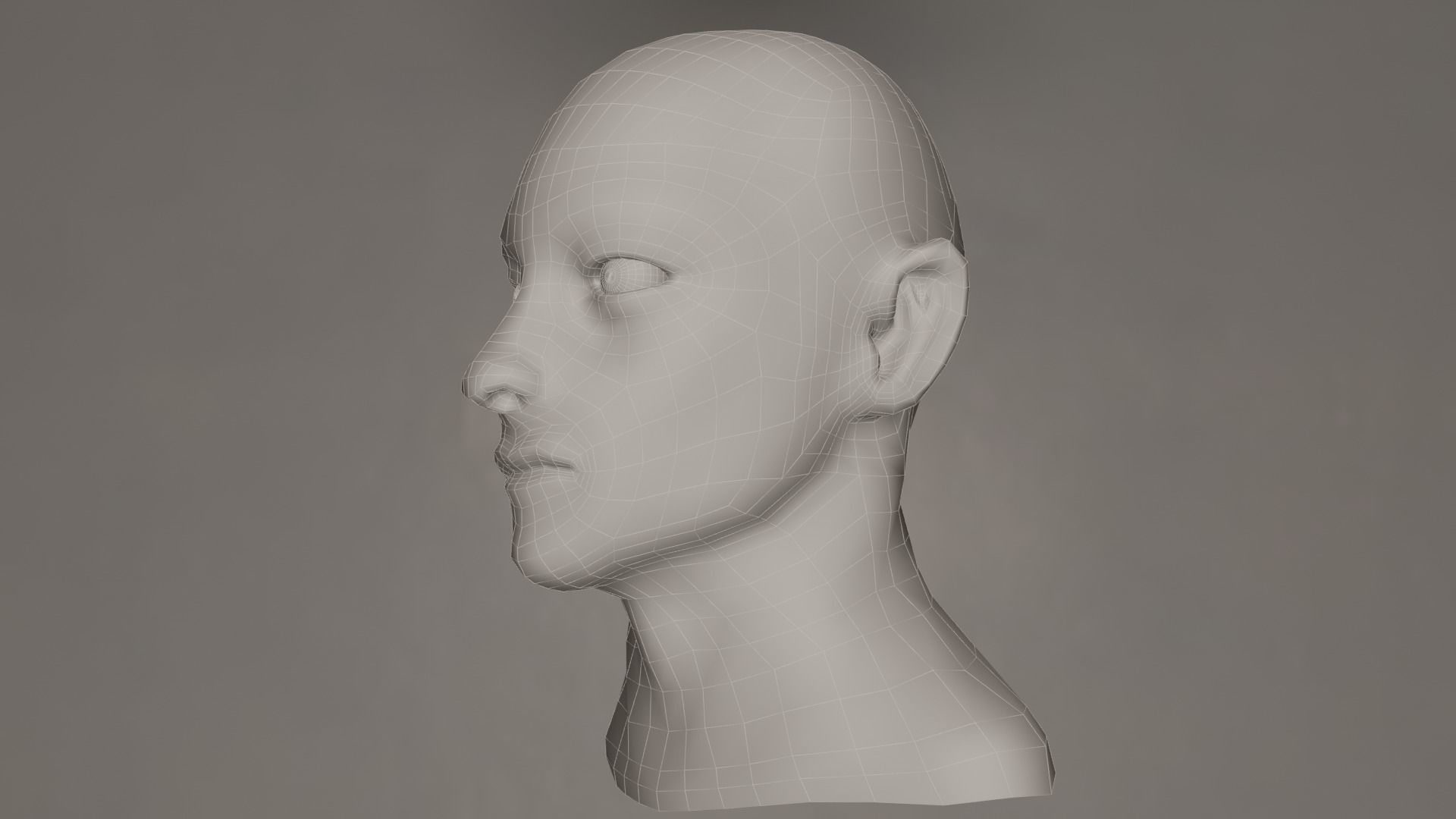 Male Head 3D model_9