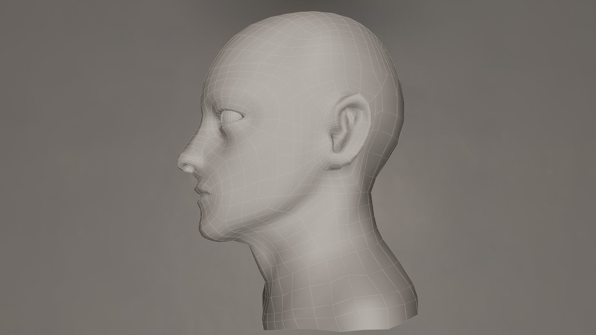 Male Head 3D model_12